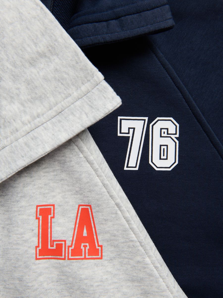 Sweatshirt with stand up collar - light grey - RESERVED - 6