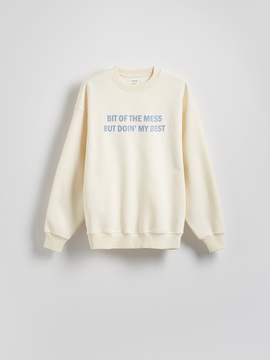 Printed sweatshirt - nude - RESERVED