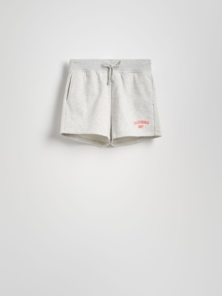 Sweat shorts with print - light grey - RESERVED - 5