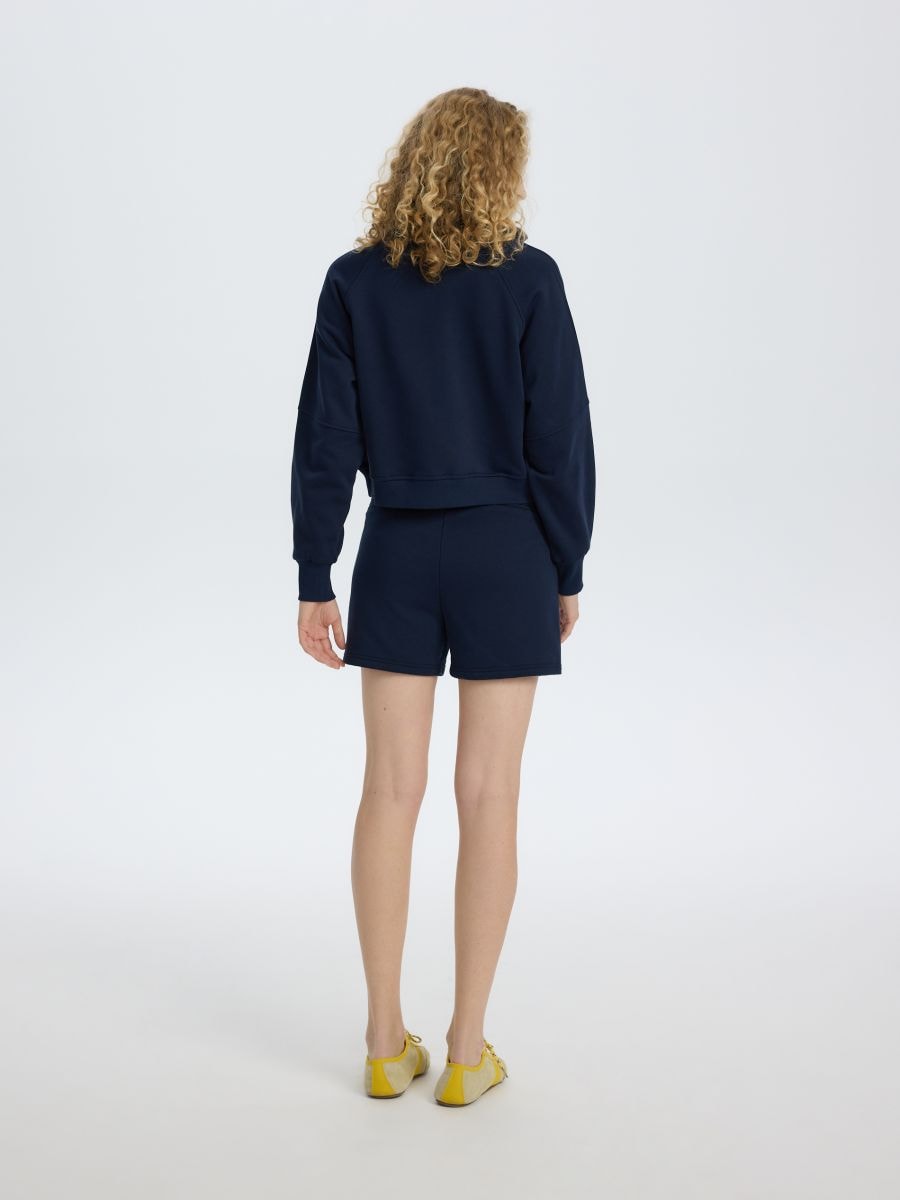 Sweat shorts with print - navy - RESERVED - 3