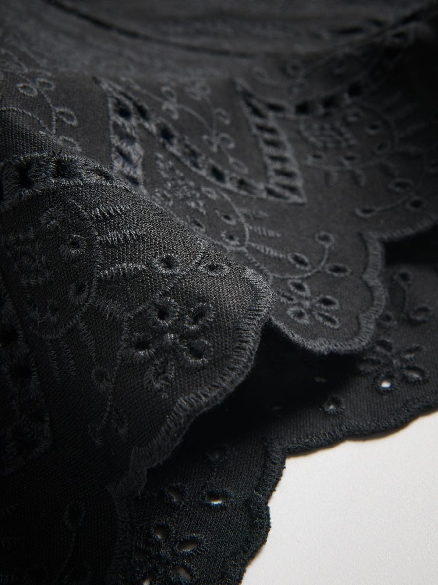 Openwork viscose shorts - black - RESERVED - 6