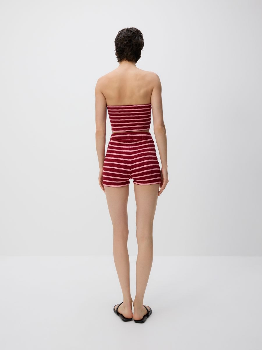 Knit shorts with viscose - multicolor - RESERVED - 3