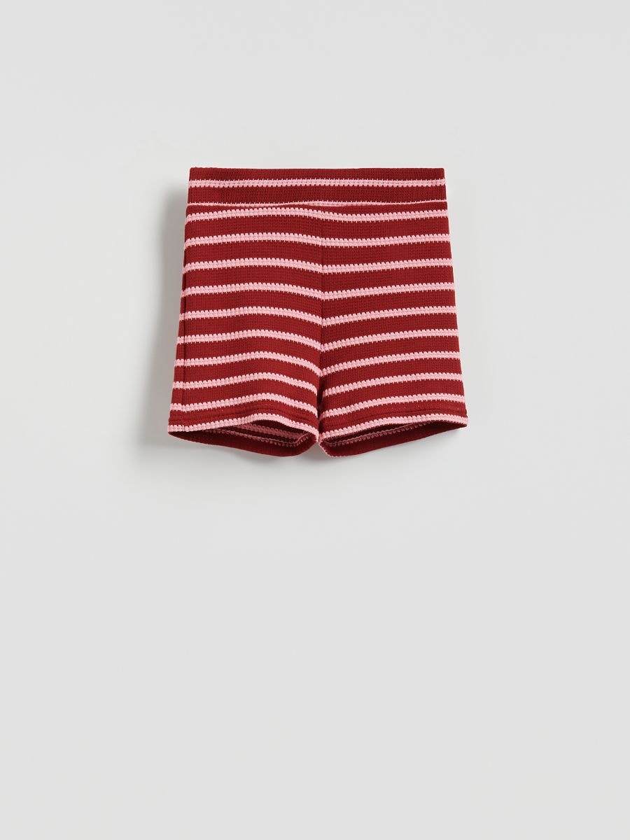 Knit shorts with viscose - multicolor - RESERVED - 2