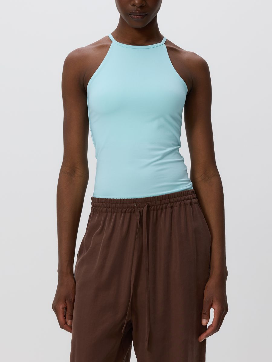 Plain top - light turquoise - RESERVED - 5