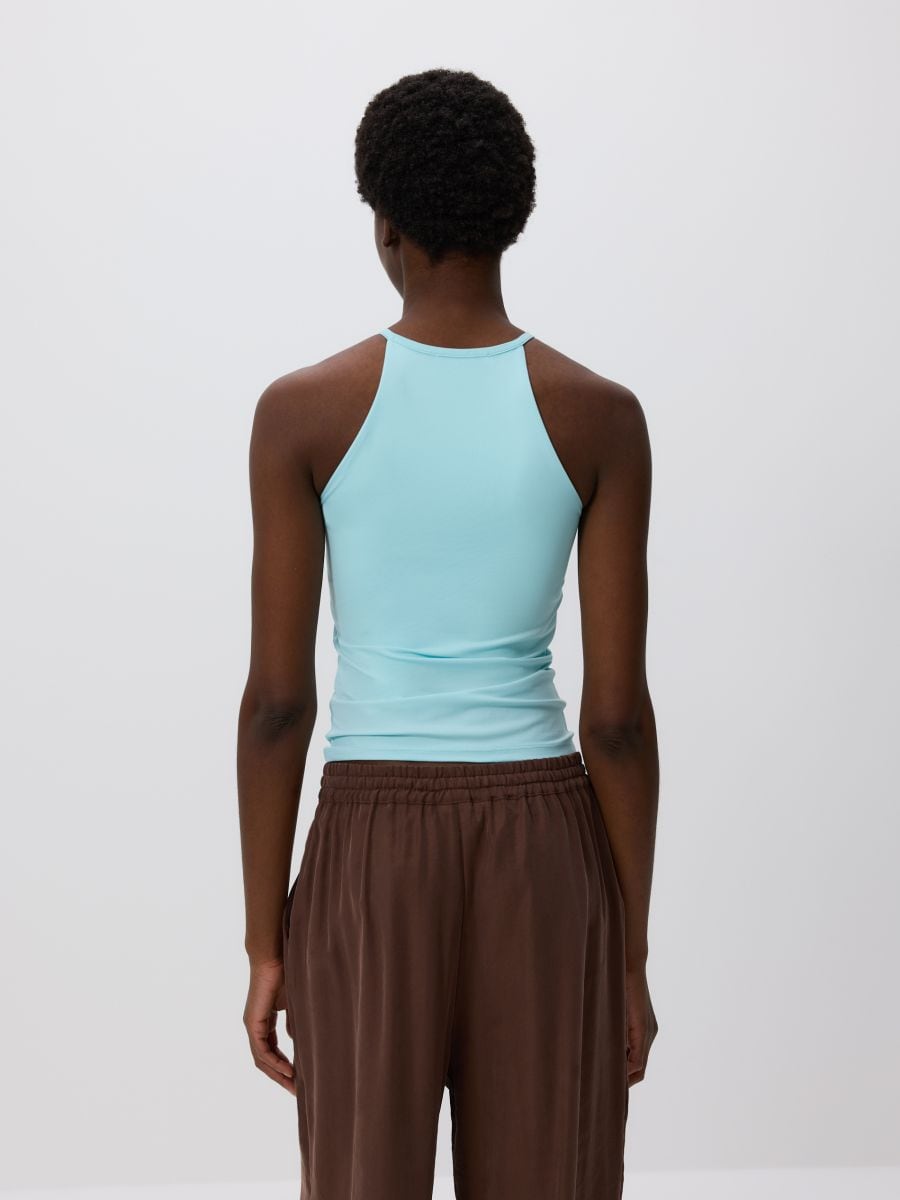 Plain top - light turquoise - RESERVED - 2