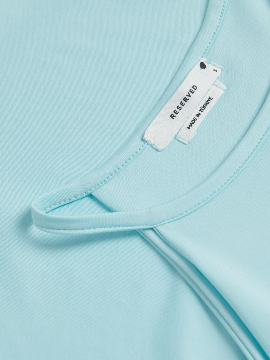 Plain top - light turquoise - RESERVED - 7