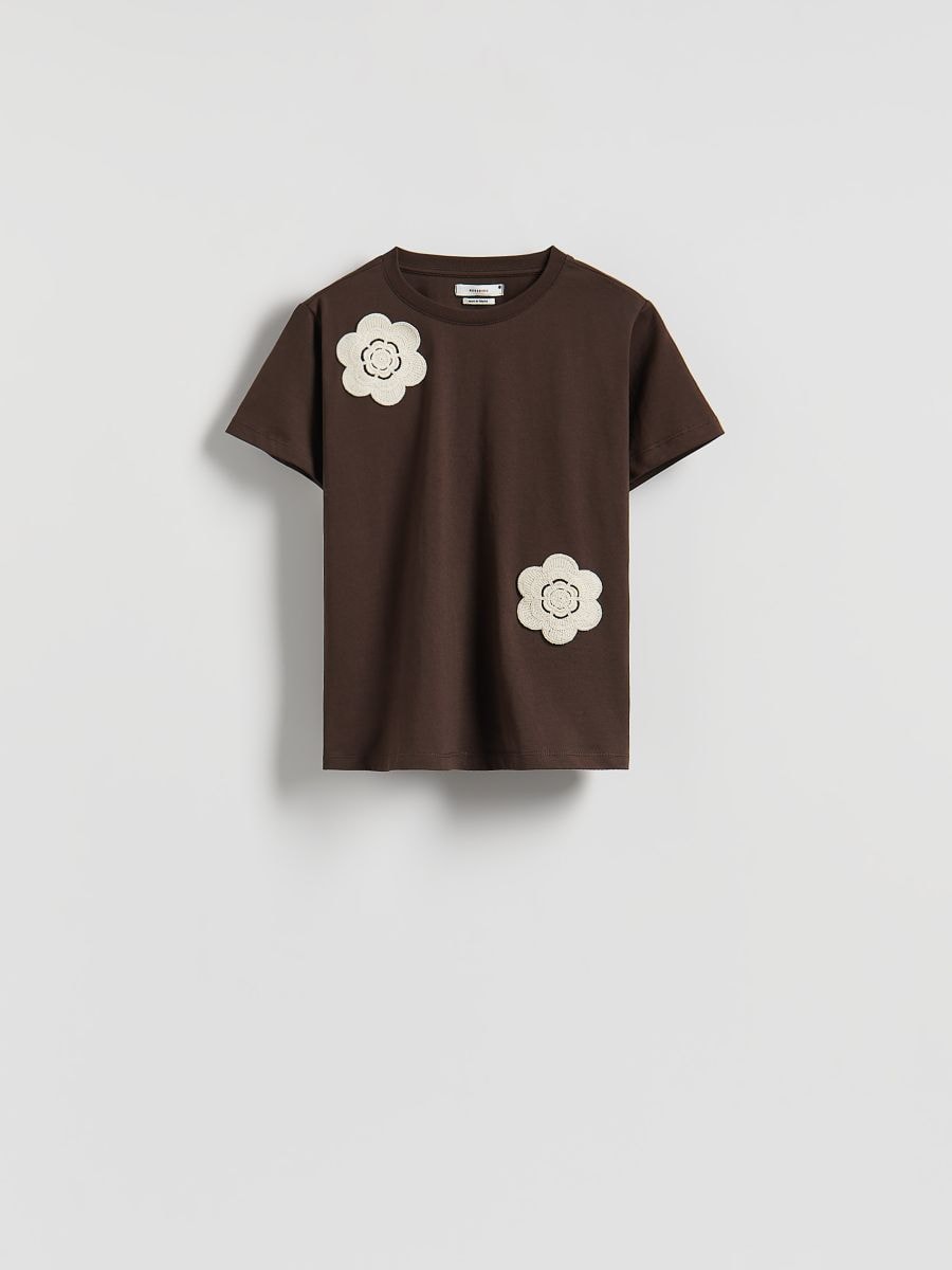LADIES` T-SHIRT - brown - RESERVED