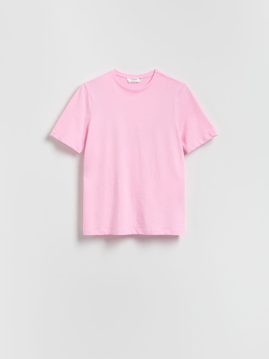 Mercerised organic cotton T-shirt - pink - RESERVED