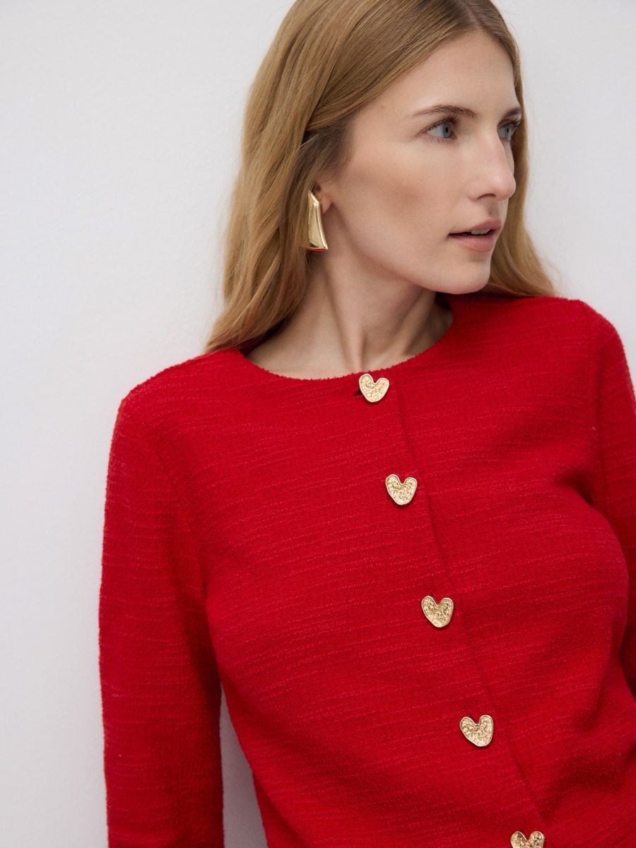 Blazer with decorative buttons - red - RESERVED - 3