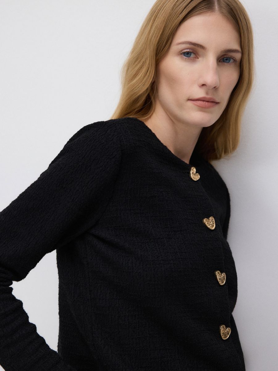 Blazer with decorative buttons - black - RESERVED - 4
