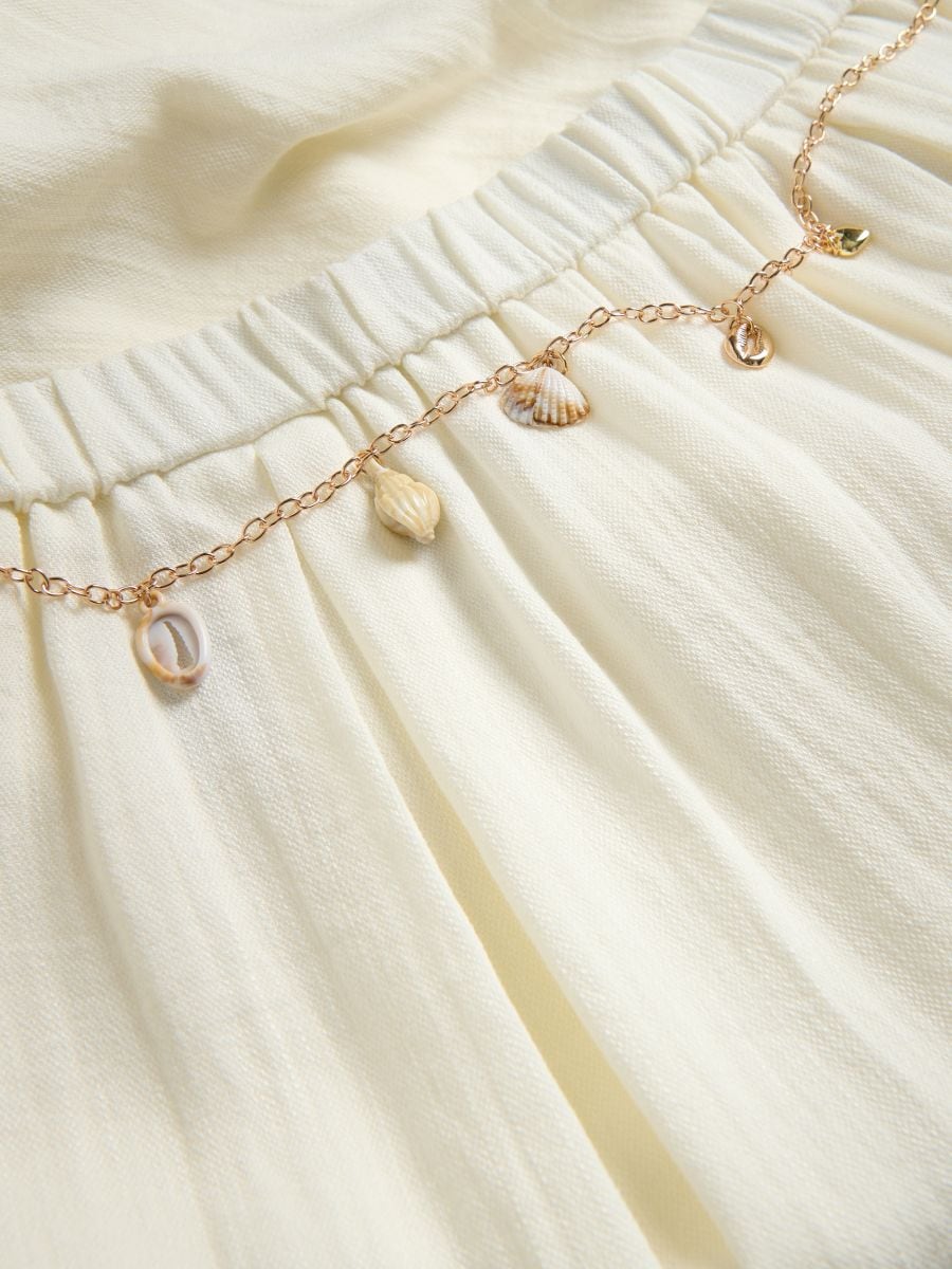 Loose trousers with chain detail - cream - RESERVED - 3