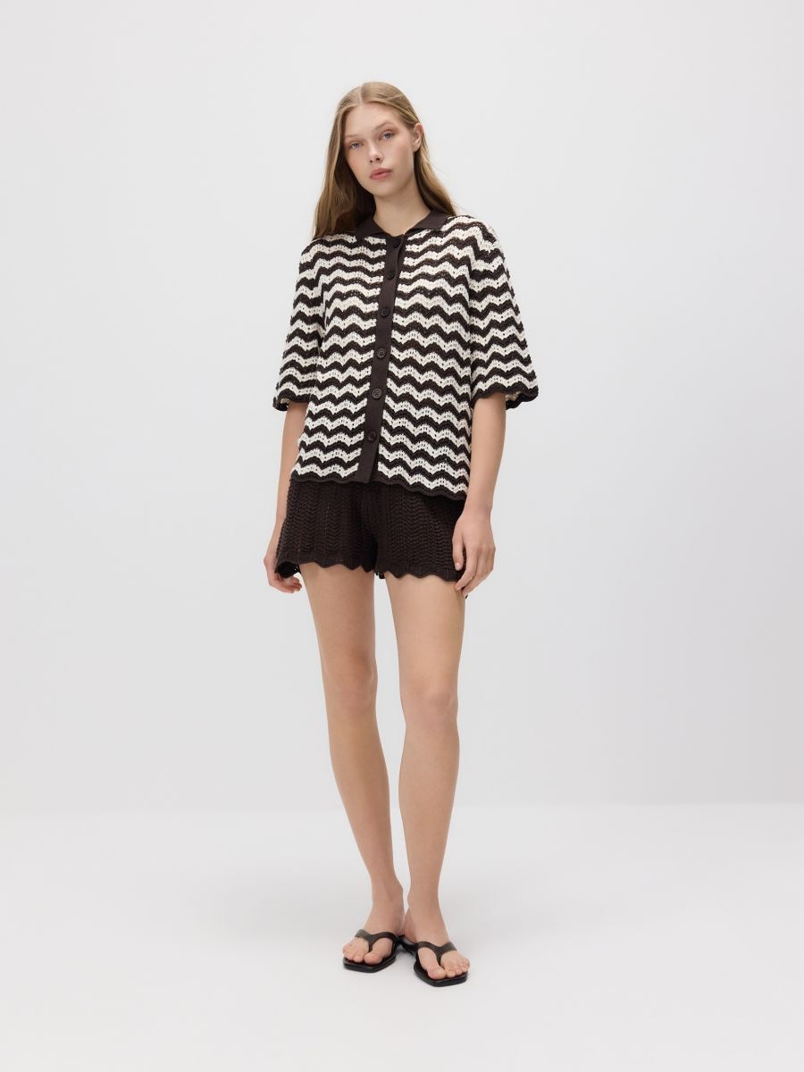 LADIES` SHORTS - brown - RESERVED - 3