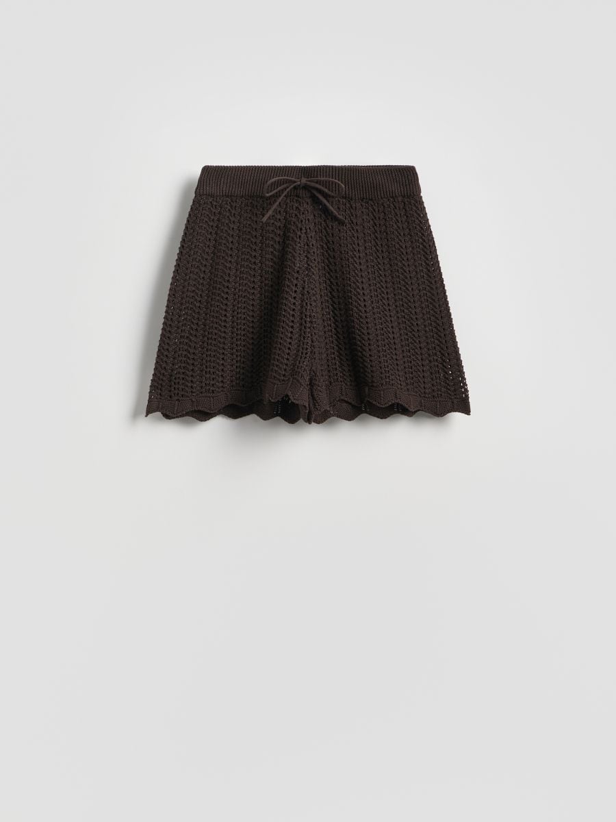 LADIES` SHORTS - brown - RESERVED - 4