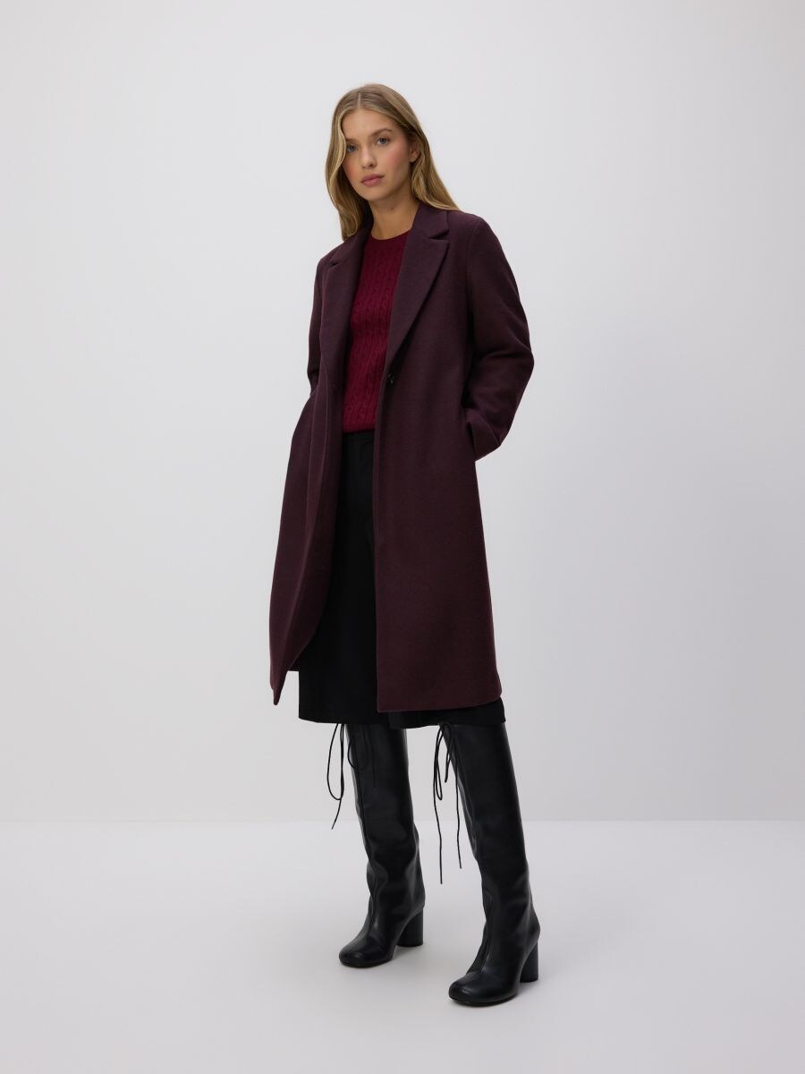 LADIES` COAT - бордовий - RESERVED