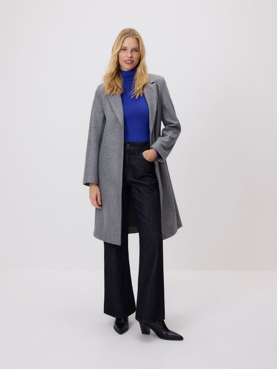 LADIES` COAT - mid grey - RESERVED