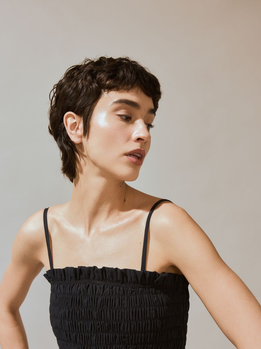 Textured top - black - RESERVED - 2