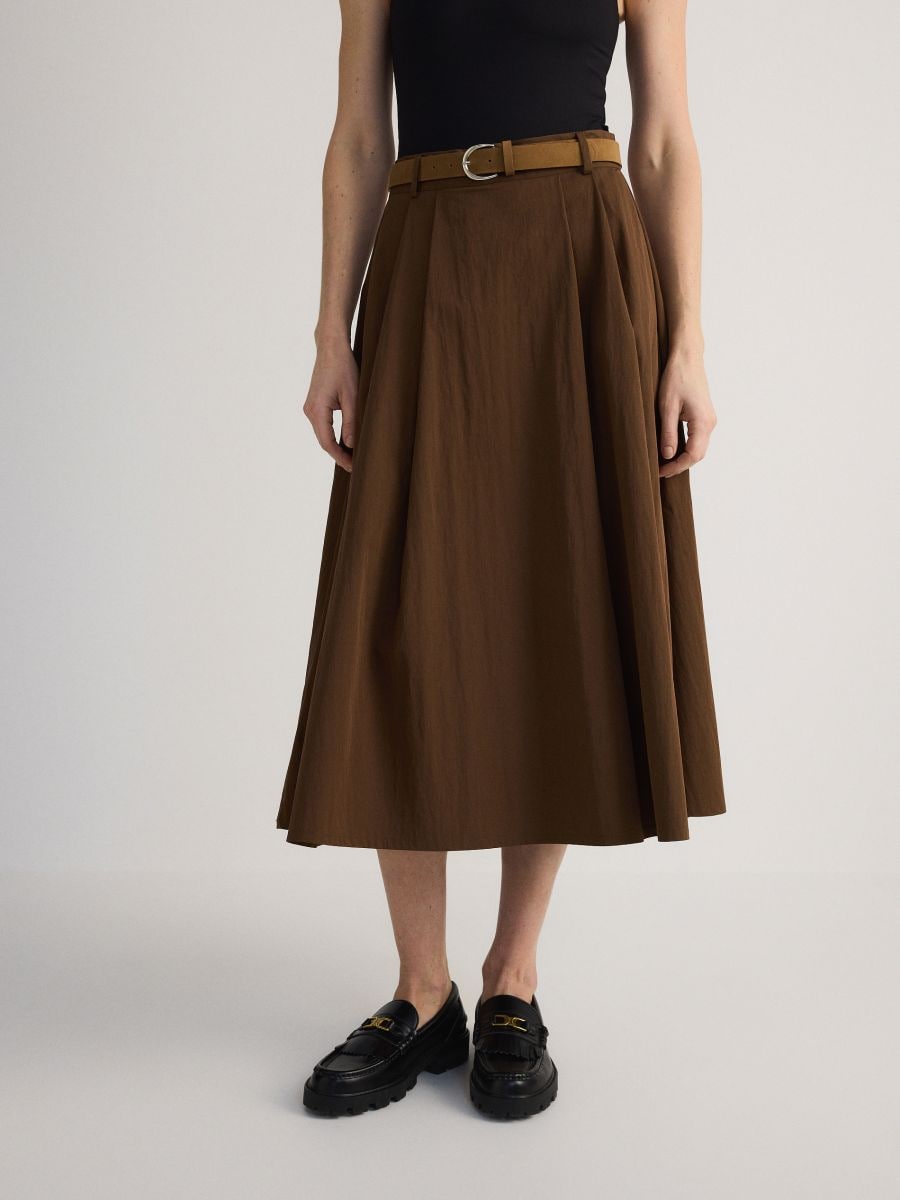 LADIES` SKIRT & BELT Color brown - RESERVED - WB419-88X