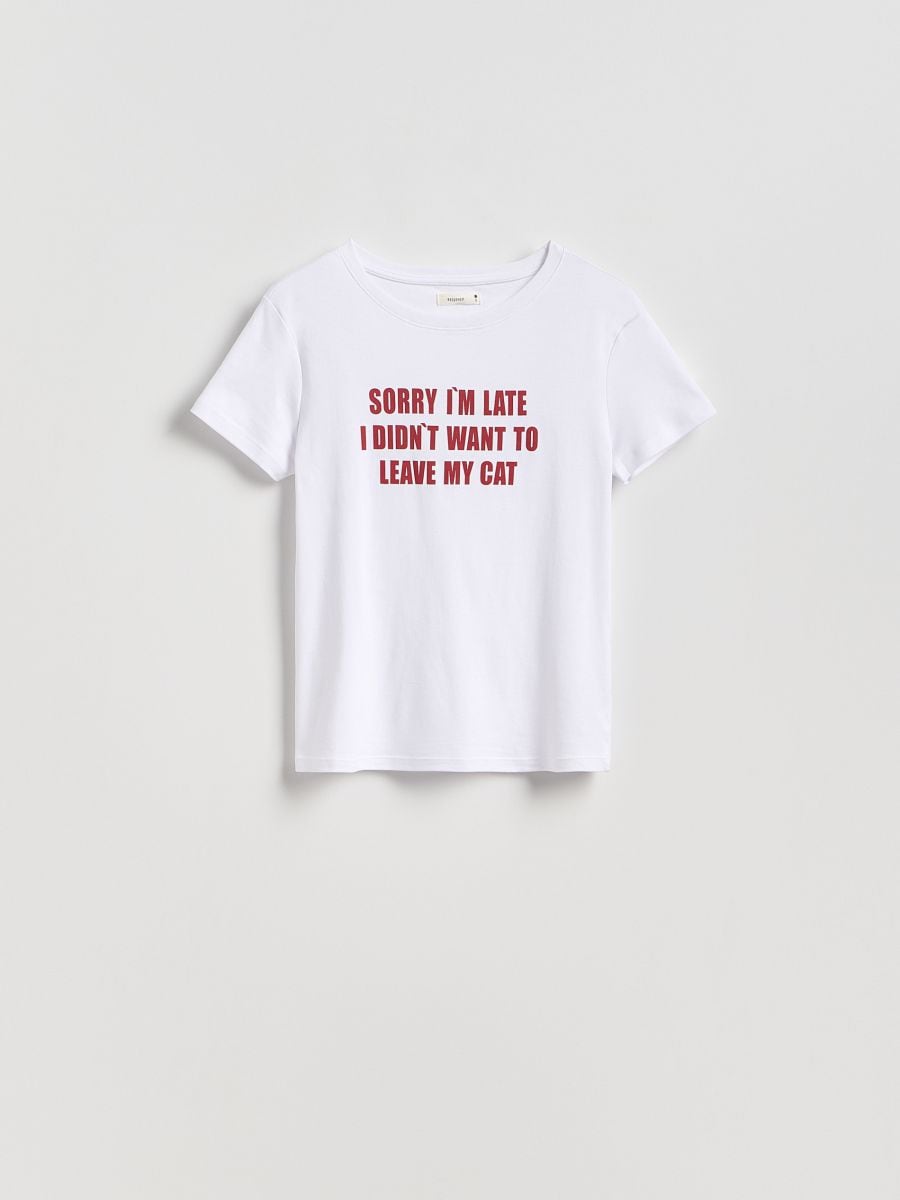 T-Shirt mit Print - weiß - RESERVED