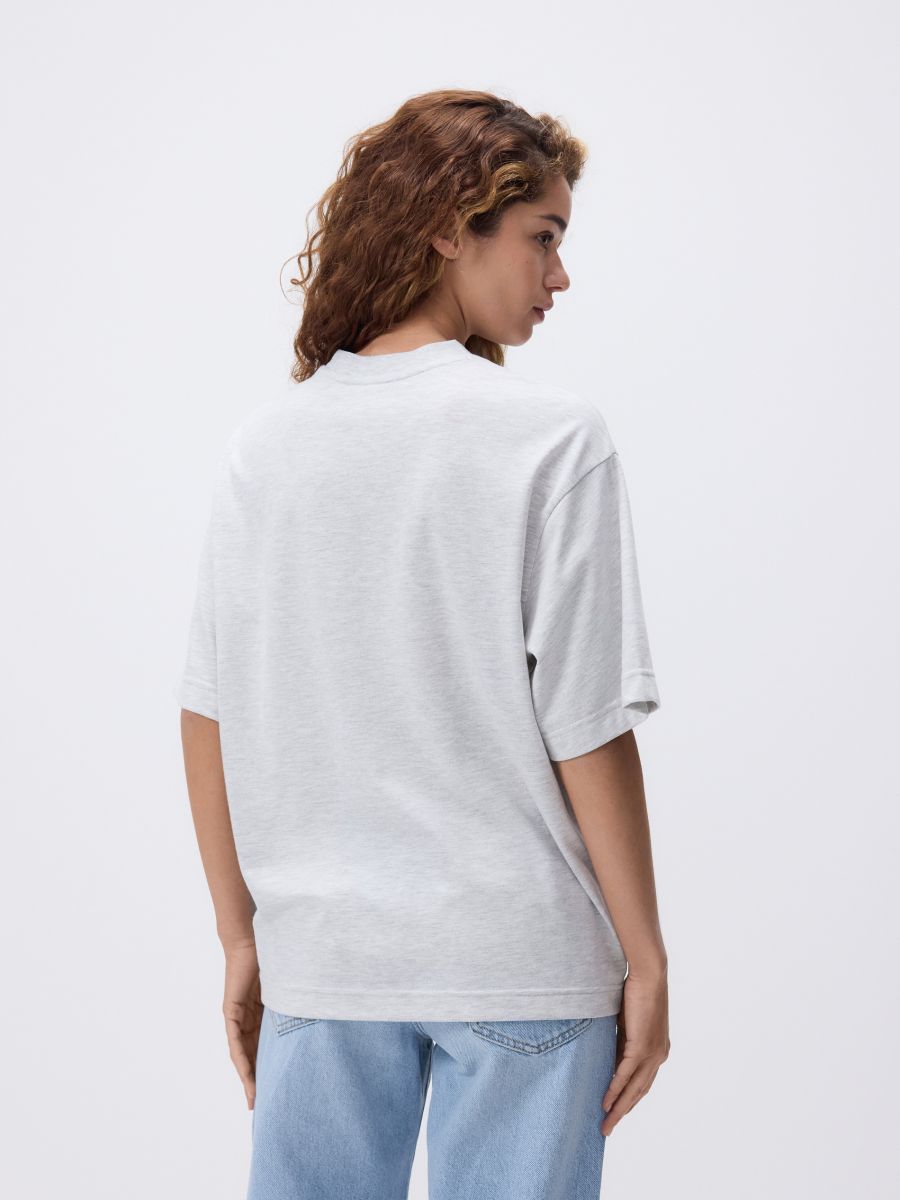 Oversized T-shirt with print - dark grey - RESERVED - 5