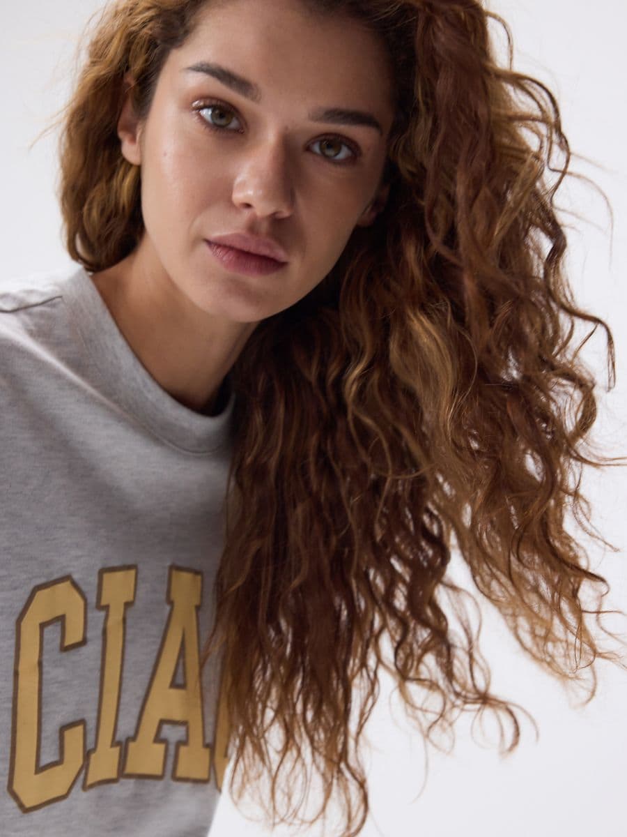Oversized T-shirt with print - dark grey - RESERVED - 3
