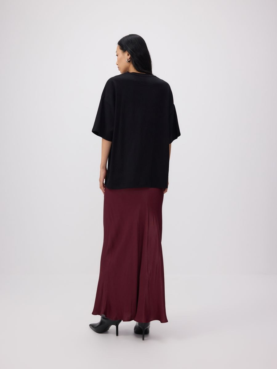 Μπλούζα oversize με απλικέ - ΜΑΥΡΟ - RESERVED - 4