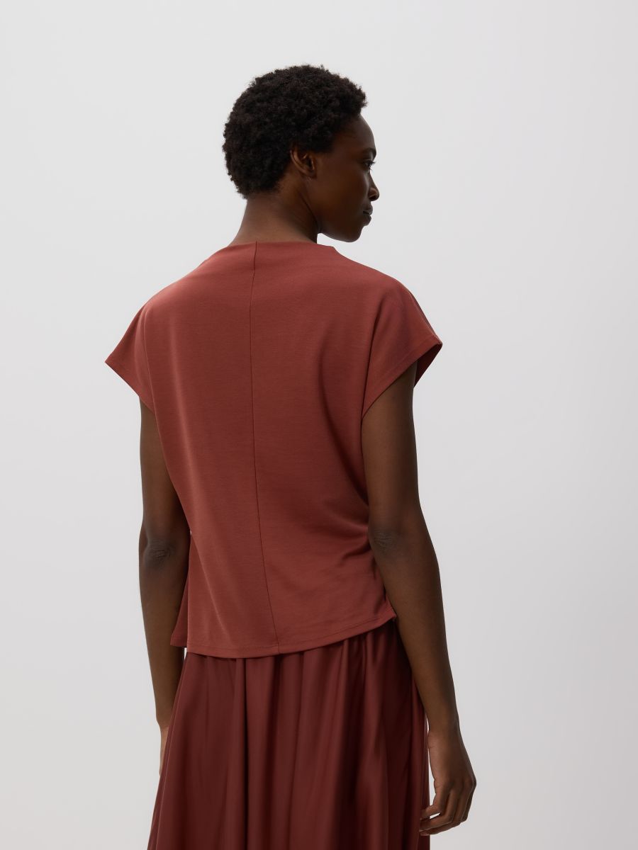 Plain modal rich blouse - copper - RESERVED - 3