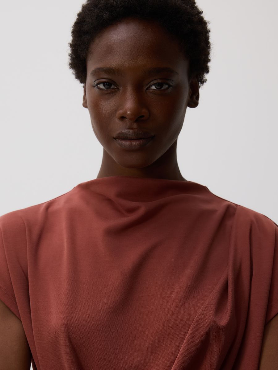 Plain modal rich blouse - copper - RESERVED - 4