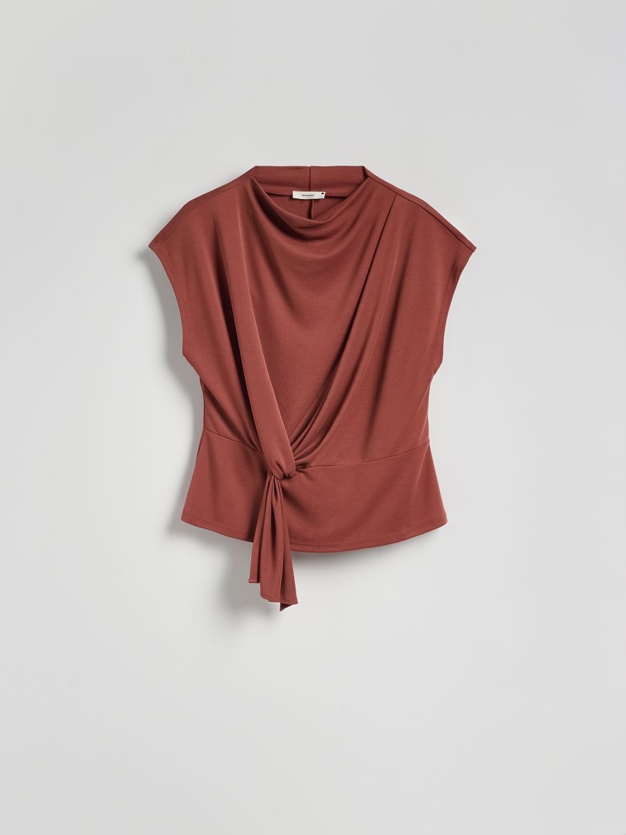 Plain modal rich blouse - copper - RESERVED