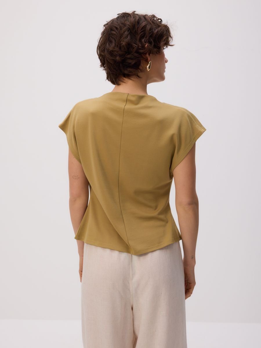 LADIES` BLOUSE - svetlo maslinasta - RESERVED - 4