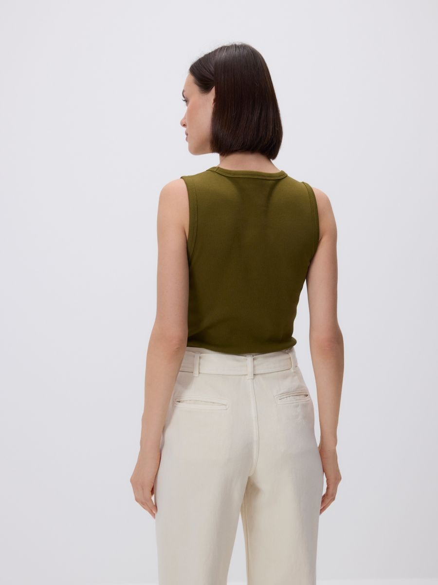 Cotton top - light olive - RESERVED - 4