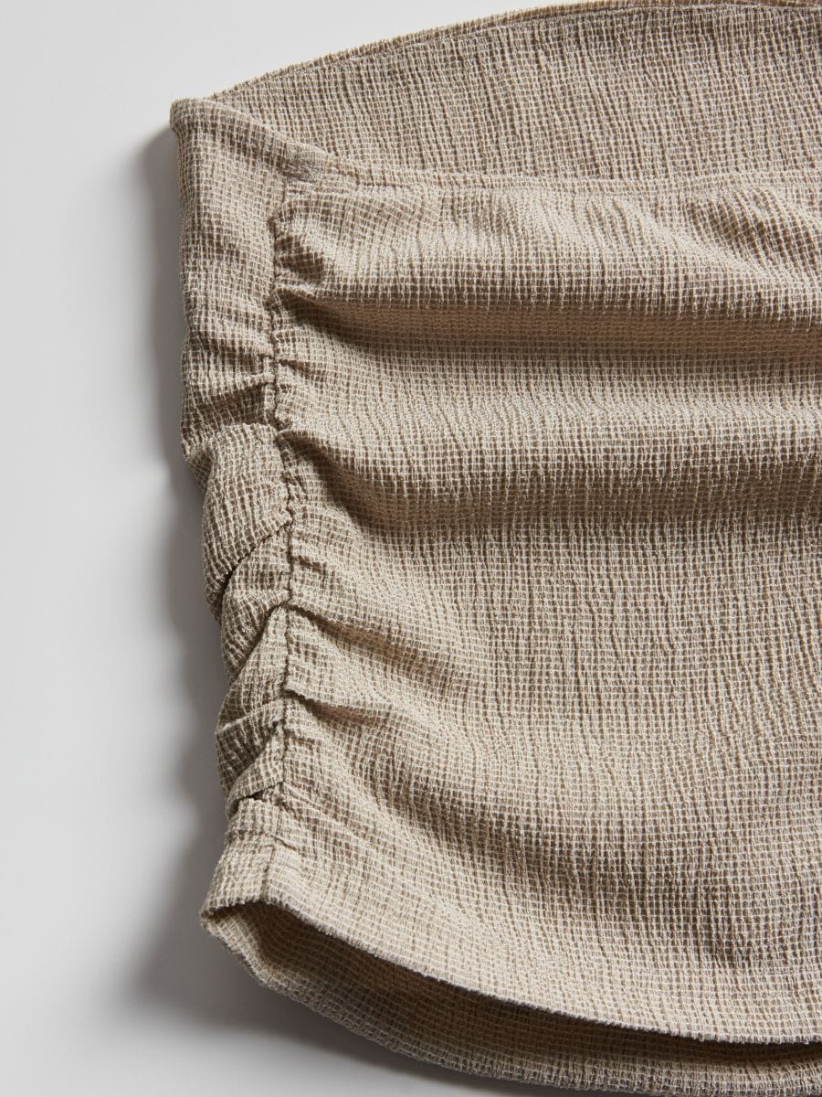 Top van structuurbreisel - BEIGE - RESERVED - 5