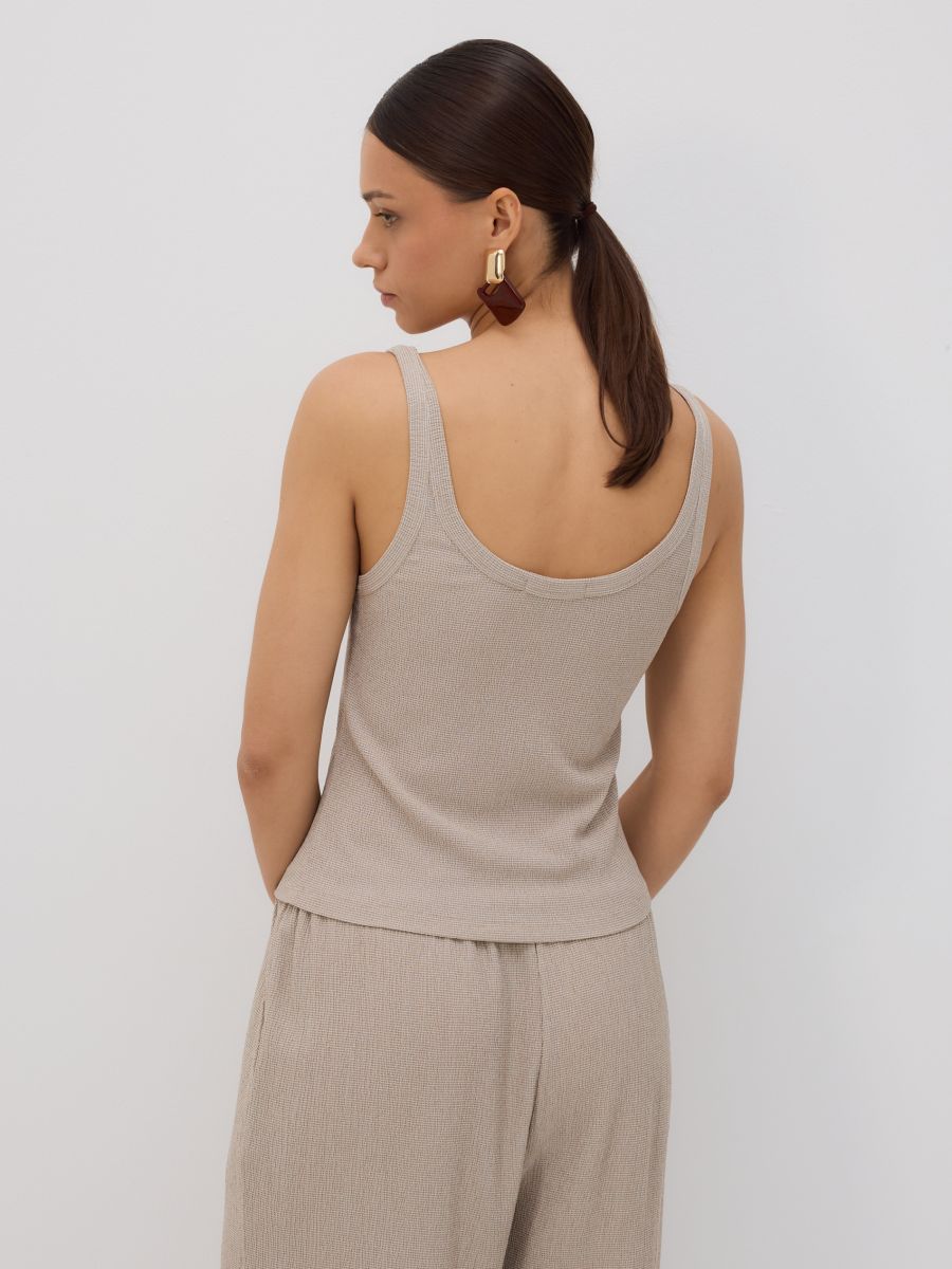 Textured top - nude - RESERVED - 4