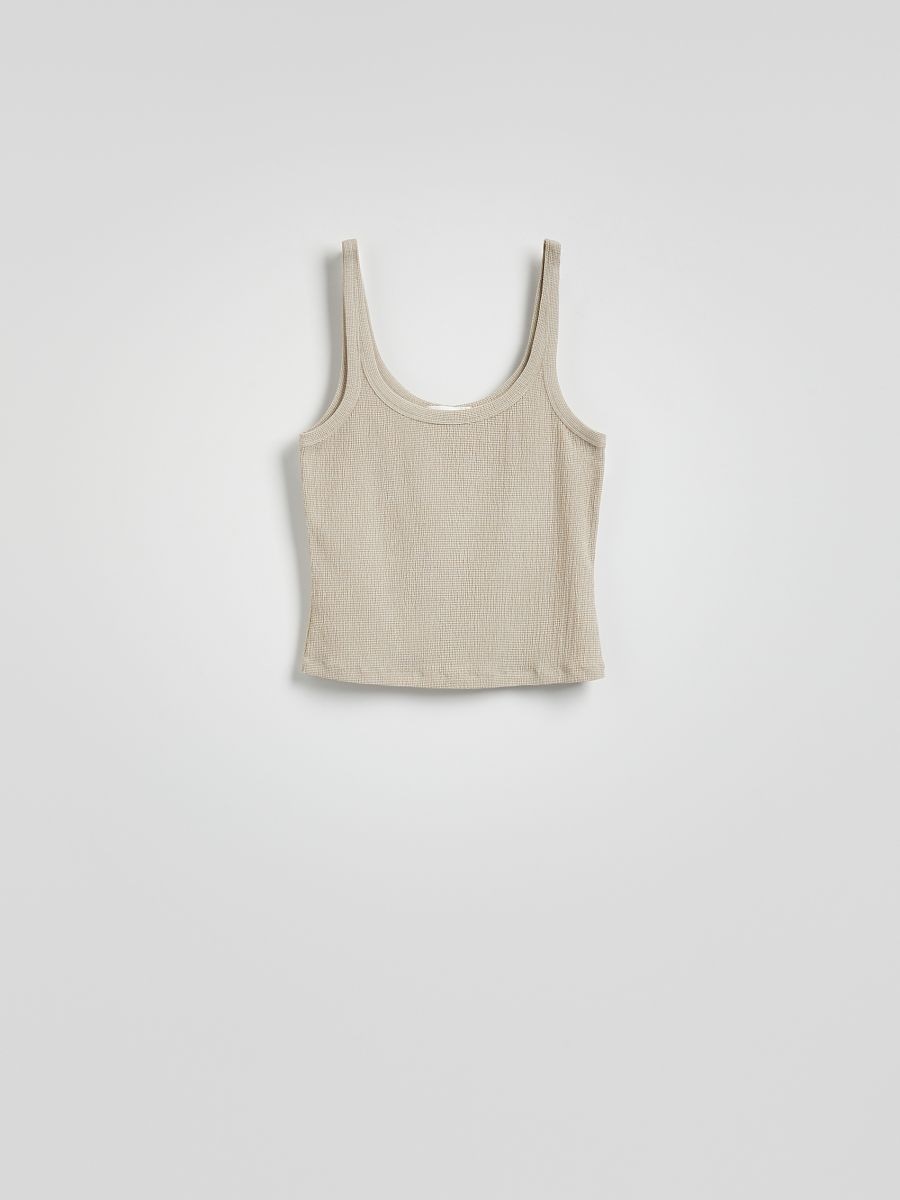 Textured top - nude - RESERVED - 5