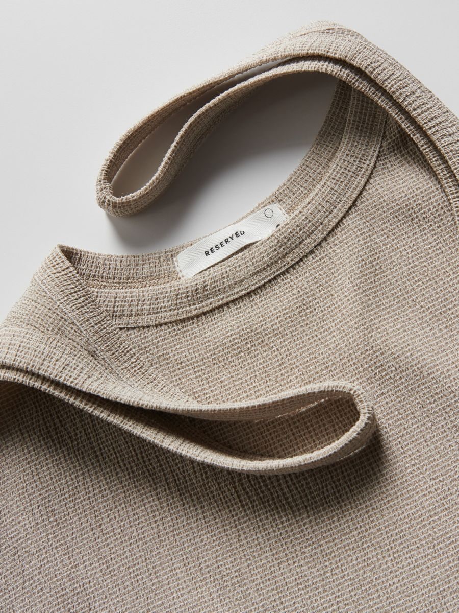 Textured top - nude - RESERVED - 6