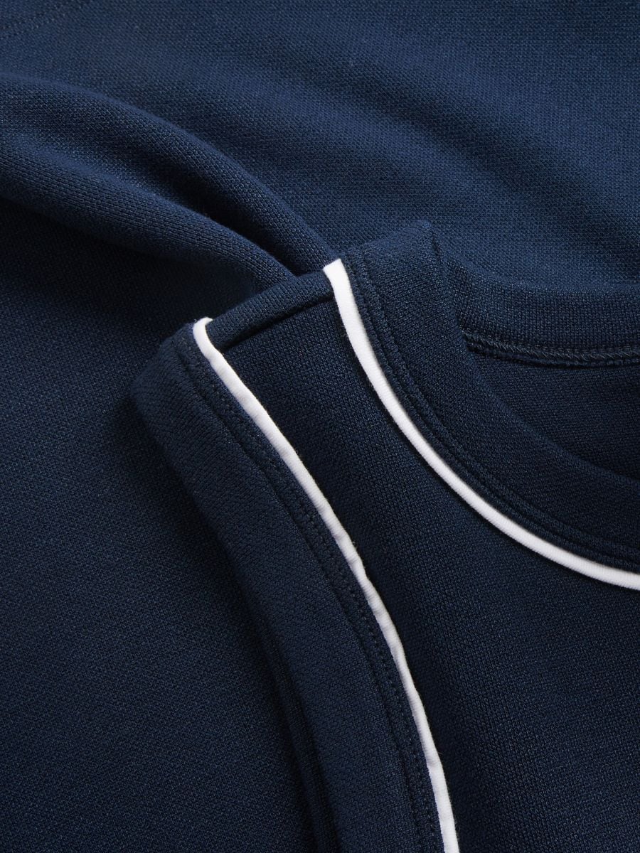 Top with contrast trim - navy - RESERVED - 7