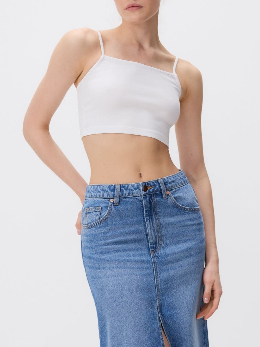 Cami crop top - white - RESERVED - 2