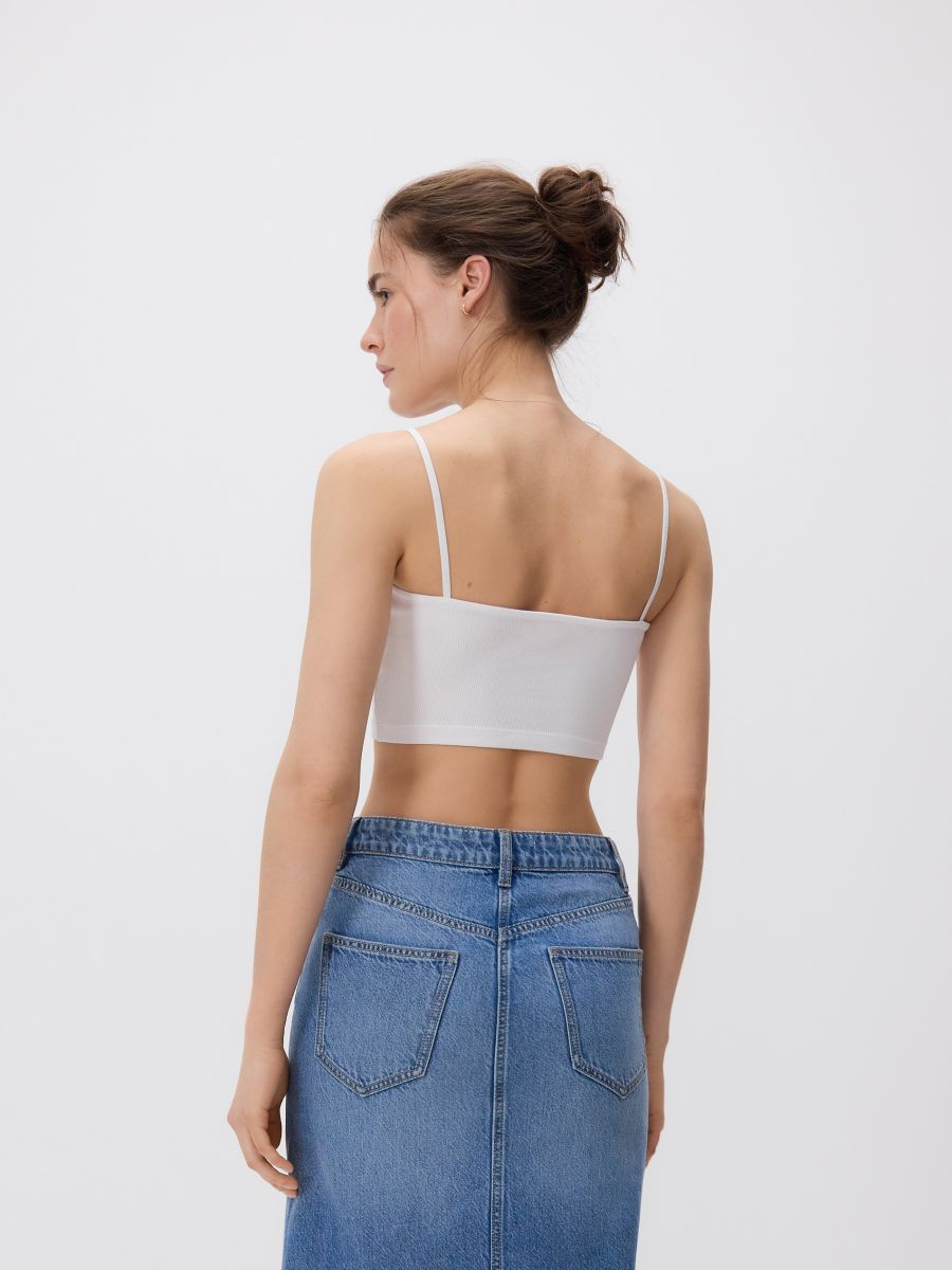 Cami crop top - white - RESERVED - 3