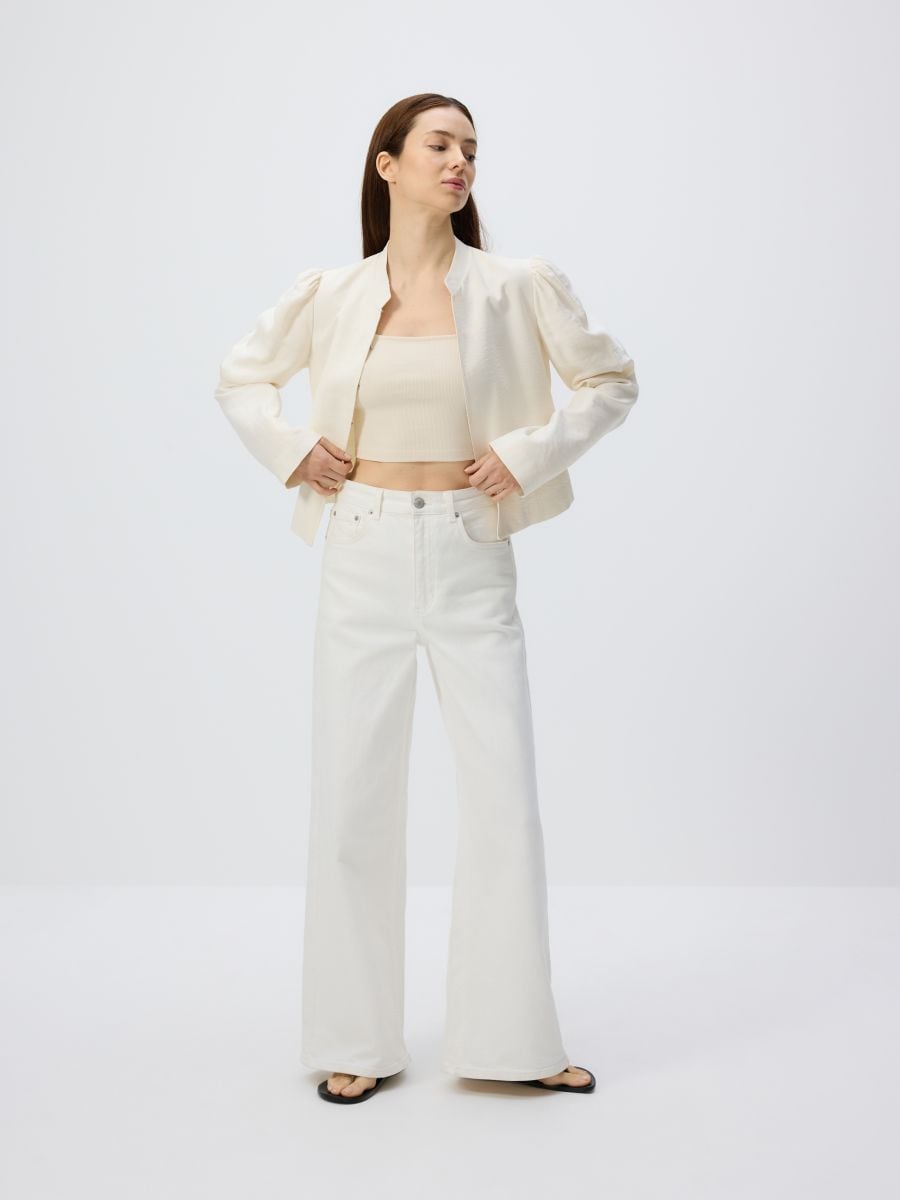 Cami crop top - cream - RESERVED - 3