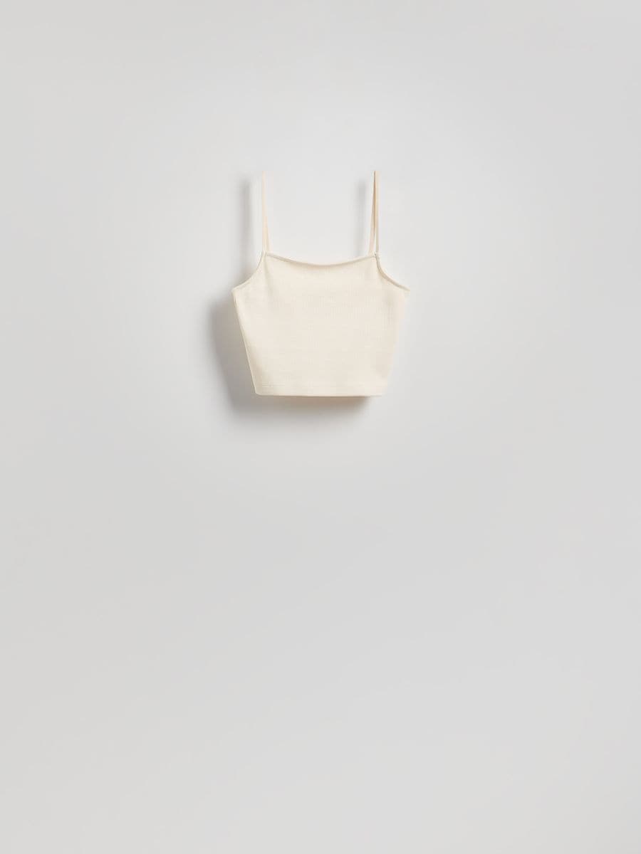 Cami crop top - cream - RESERVED - 4