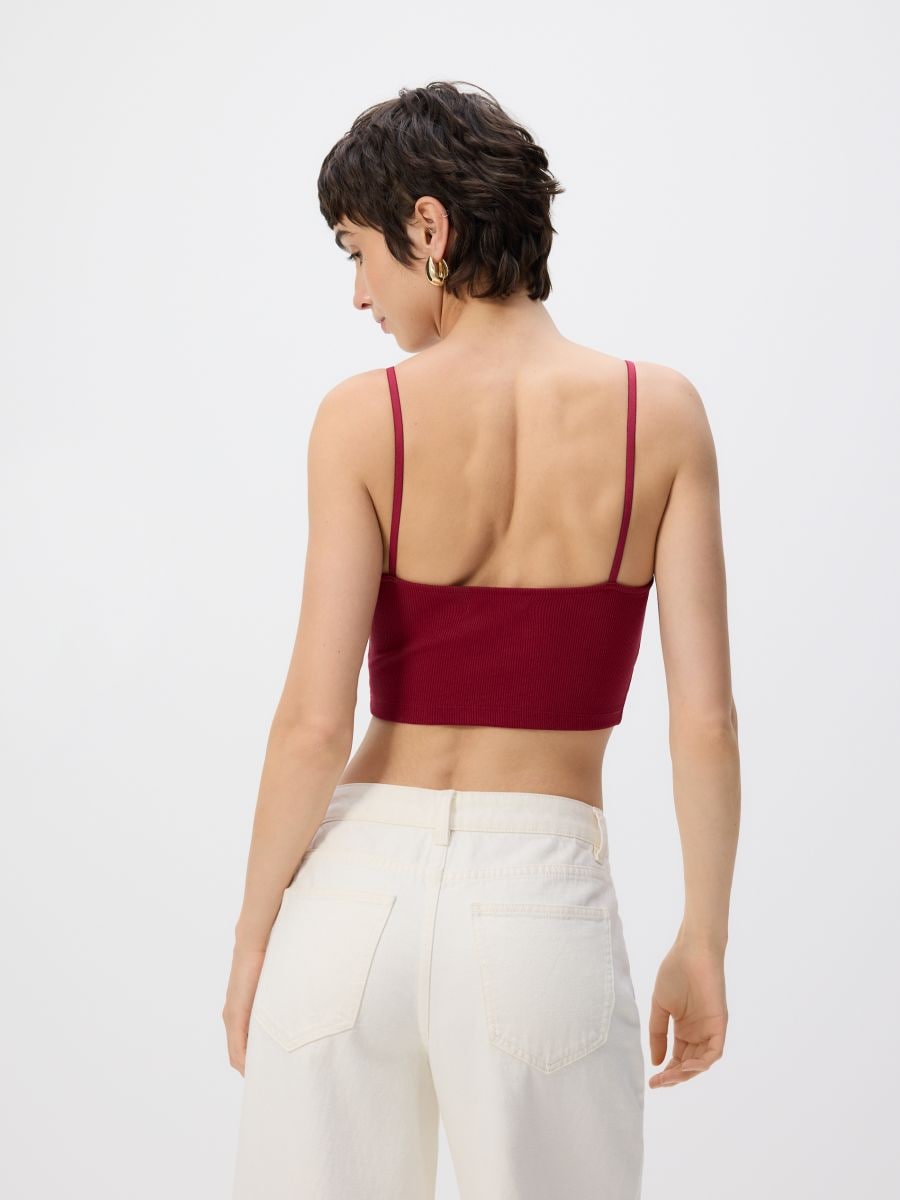 Cami crop top - maroon - RESERVED - 4