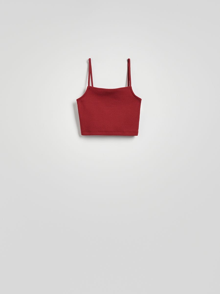 Cami crop top - maroon - RESERVED - 5