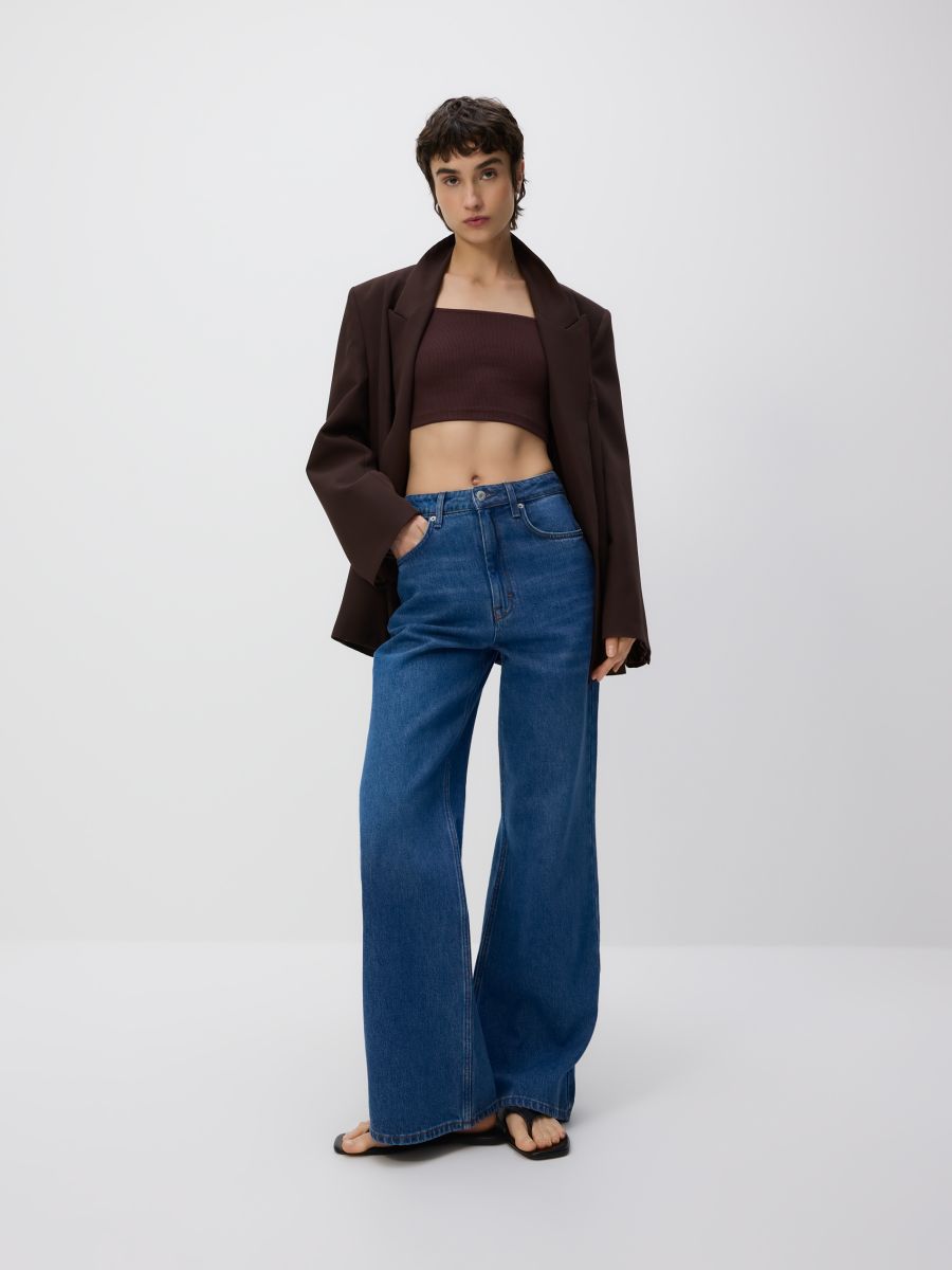 Cami crop top - dark brown - RESERVED - 2