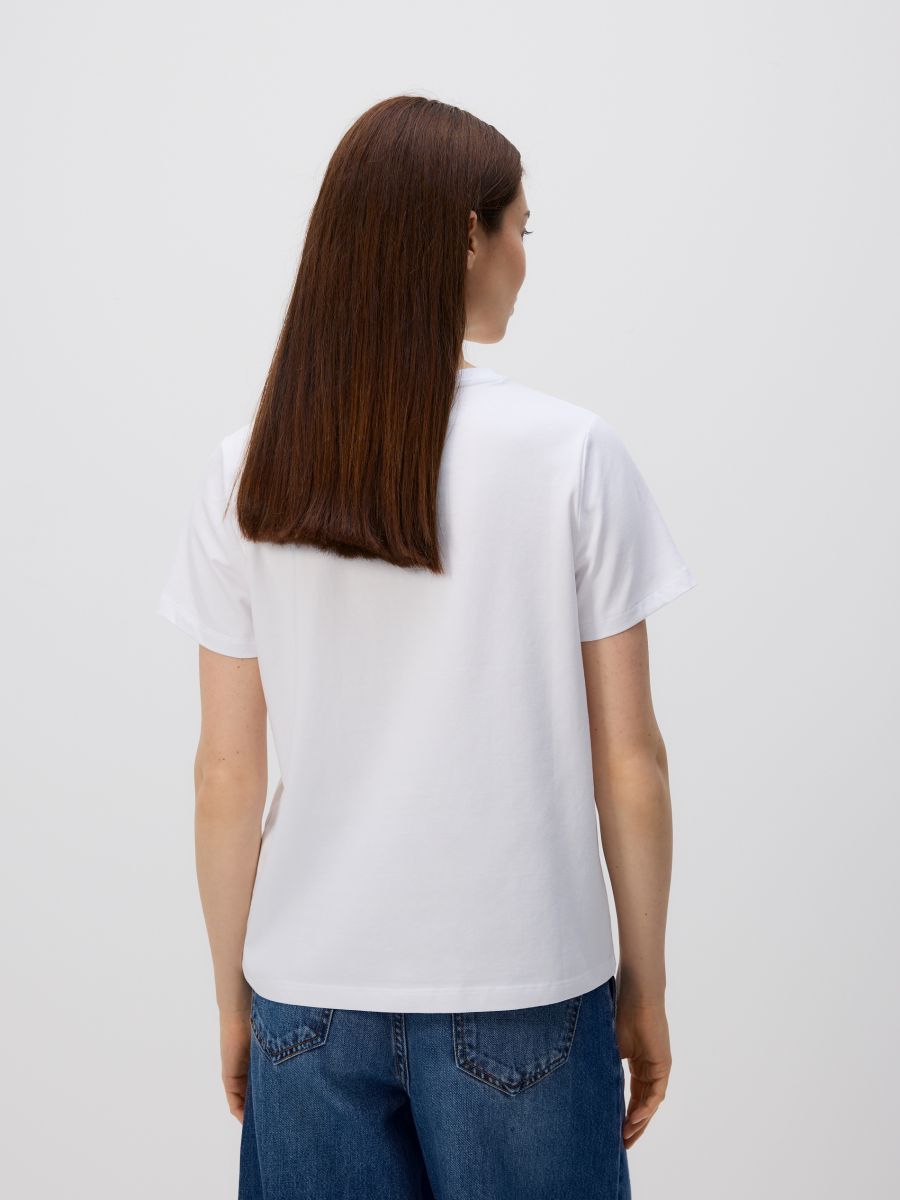 T-shirt with sewn-on applique - white - RESERVED - 4