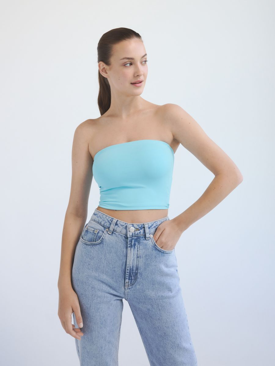 Bandeau top - light turquoise - RESERVED - 3