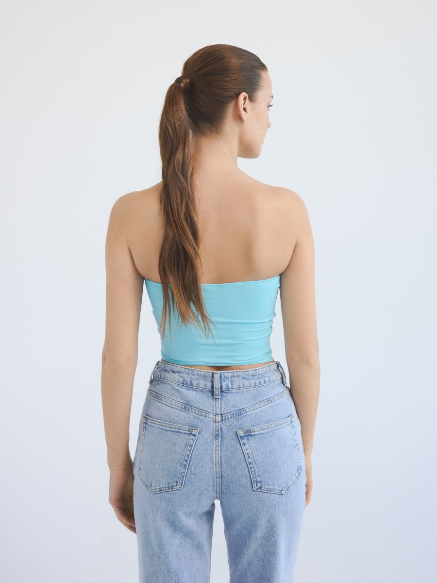 Bandeau top - light turquoise - RESERVED - 2