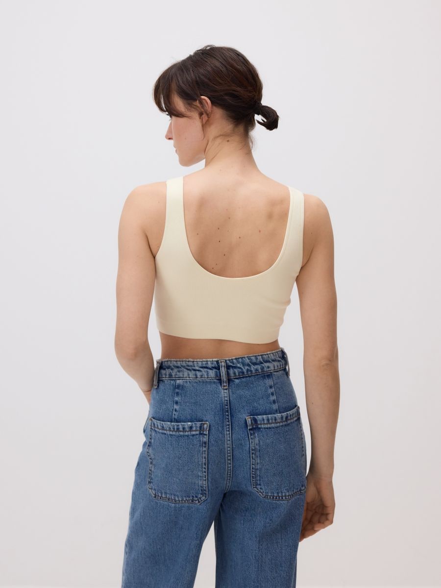 Crop top - krem - RESERVED - 4