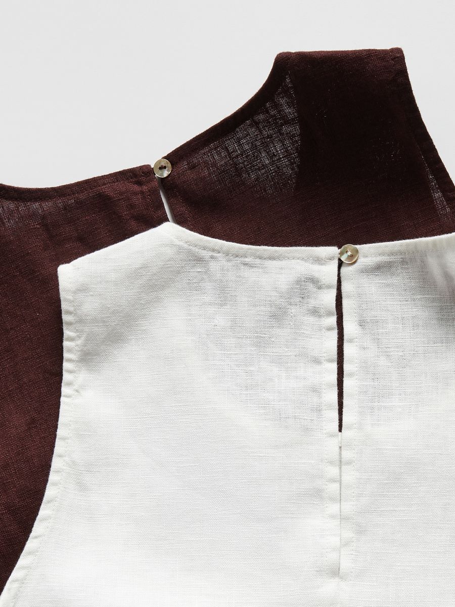 Linen blouse - cream - RESERVED - 2