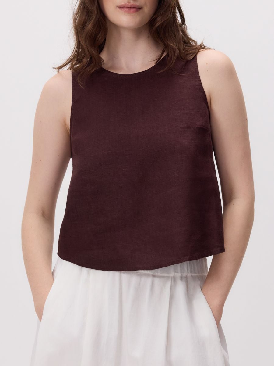 Leinenbluse - braun - RESERVED - 2
