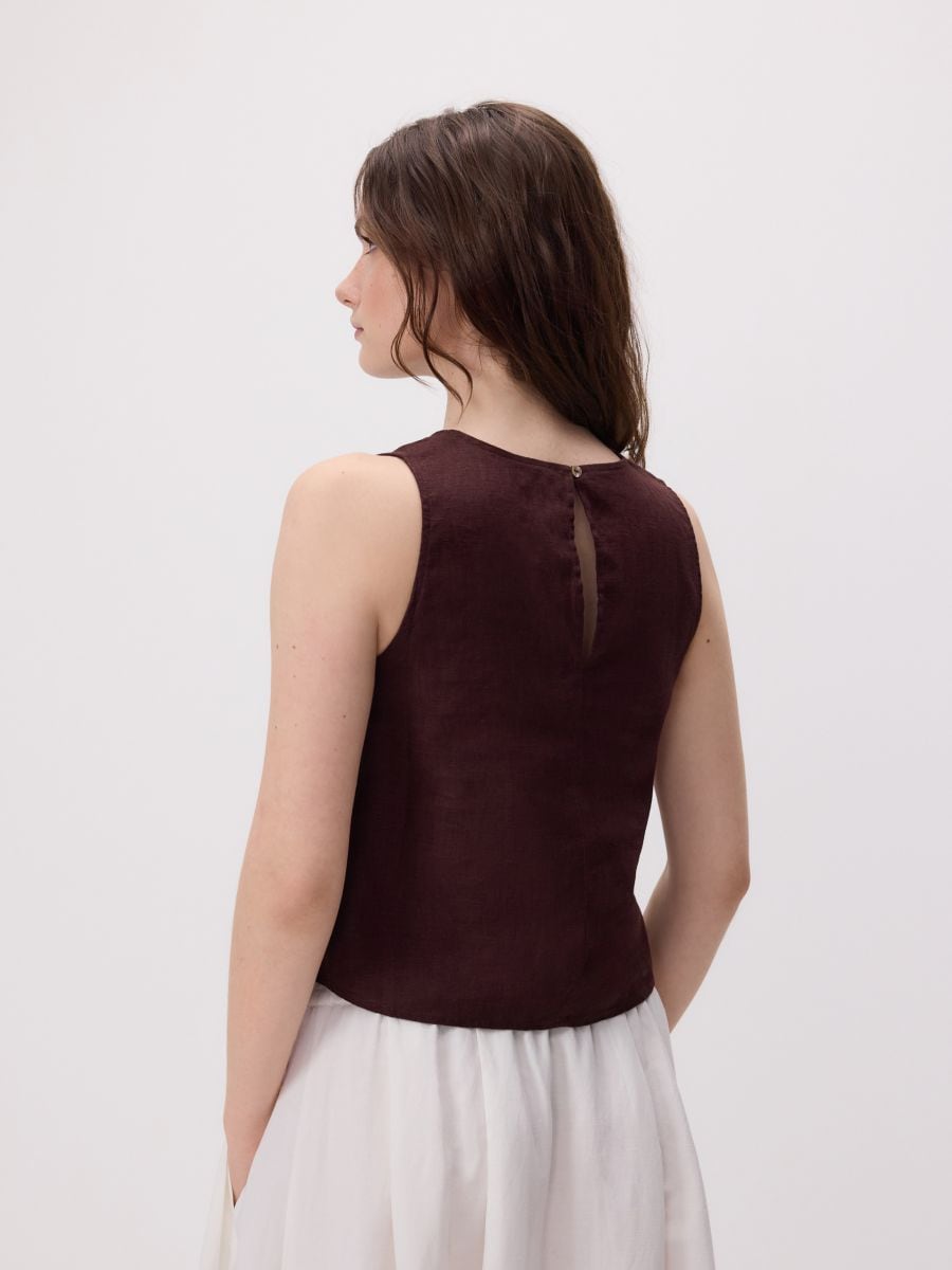 Leinenbluse - braun - RESERVED - 3