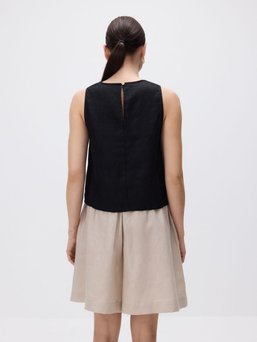Camicetta in lino - nero - RESERVED - 4